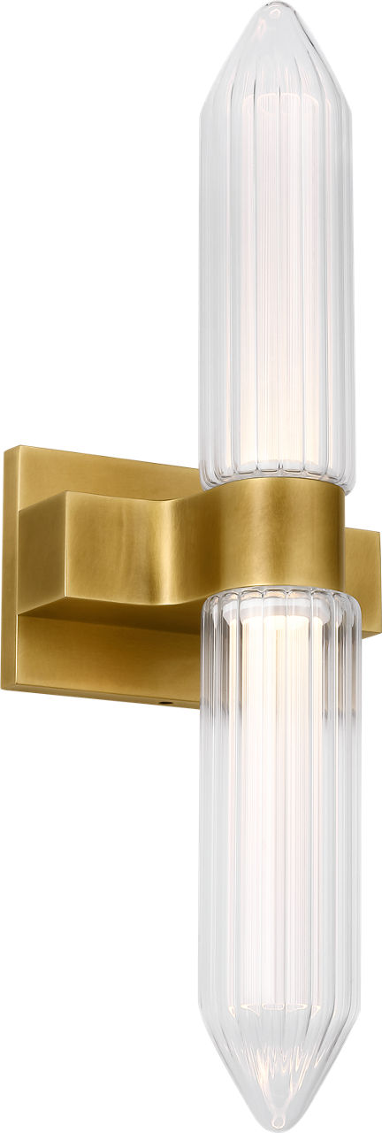 Langston Medium Bath Sconce plated brass 2700K 90 CRI integrated led 90 cri 2700k 120v