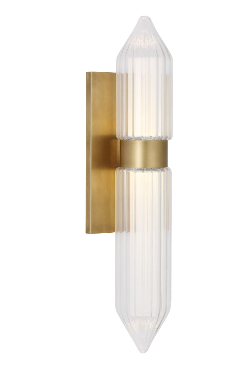 Langston Large Wall Sconce Plated Brass Integrated LED 90 CRI 2700K 120V