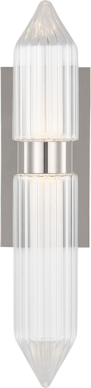 Langston Large Wall Sconce Polished Nickel Integrated LED 2700K 90 CRI 277V
