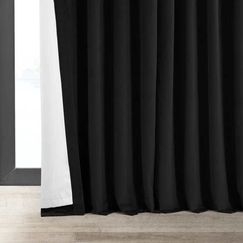 Signature Blackout Double Wide Velvet Rod Pocket Single Curtain Panel