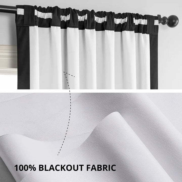 Signature Blackout Double Wide Velvet Rod Pocket Single Curtain Panel