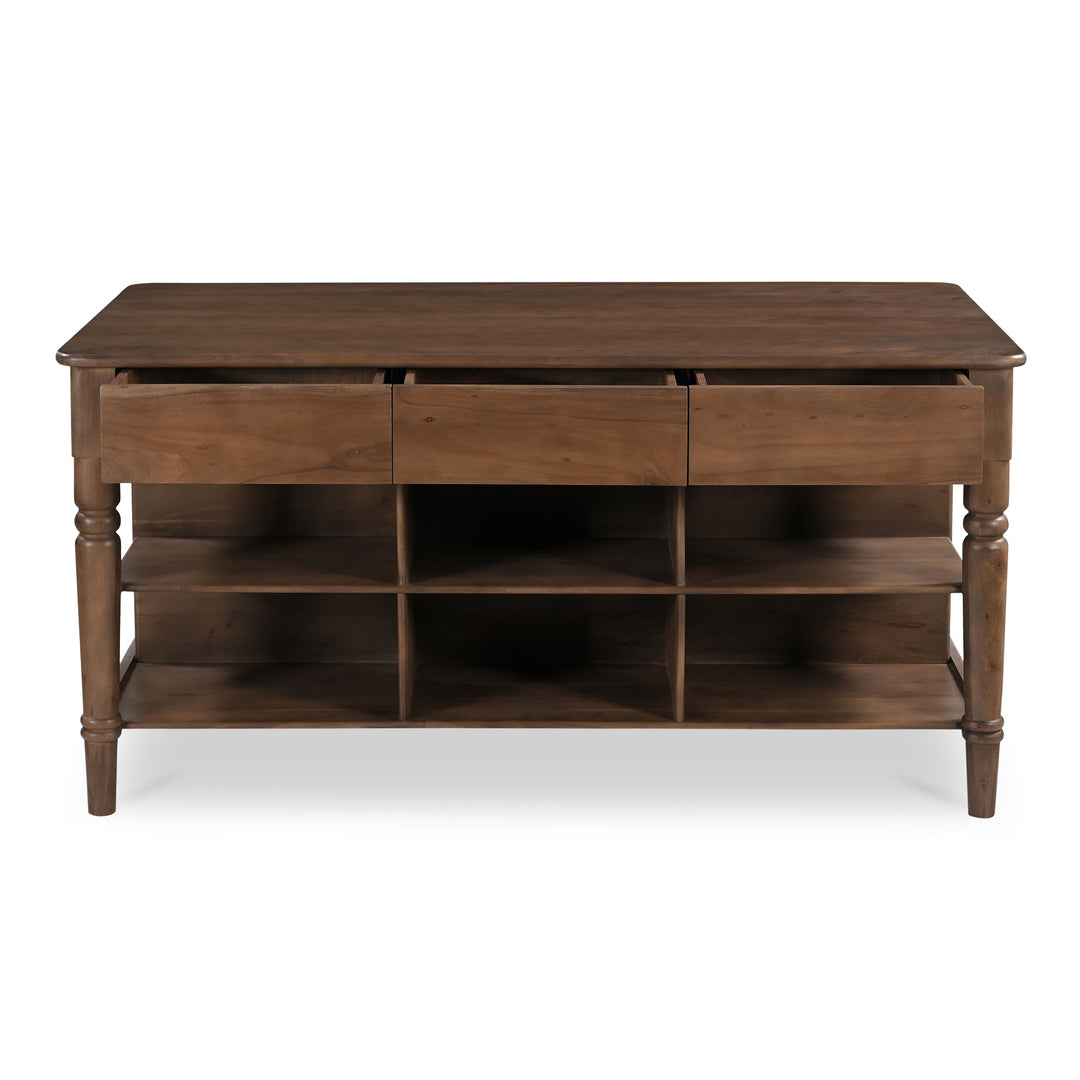 Timeless Mid-Tone Brown Kitchen Workstation