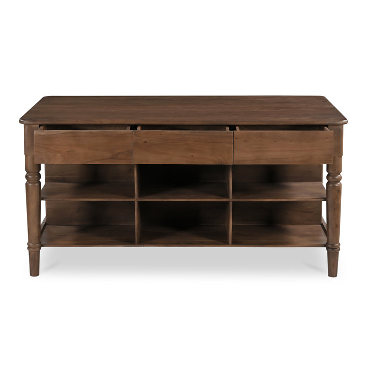 Timeless Mid-Tone Brown Kitchen Workstation