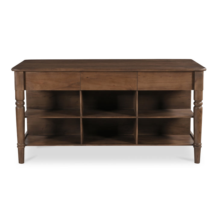 Timeless Mid-Tone Brown Kitchen Workstation