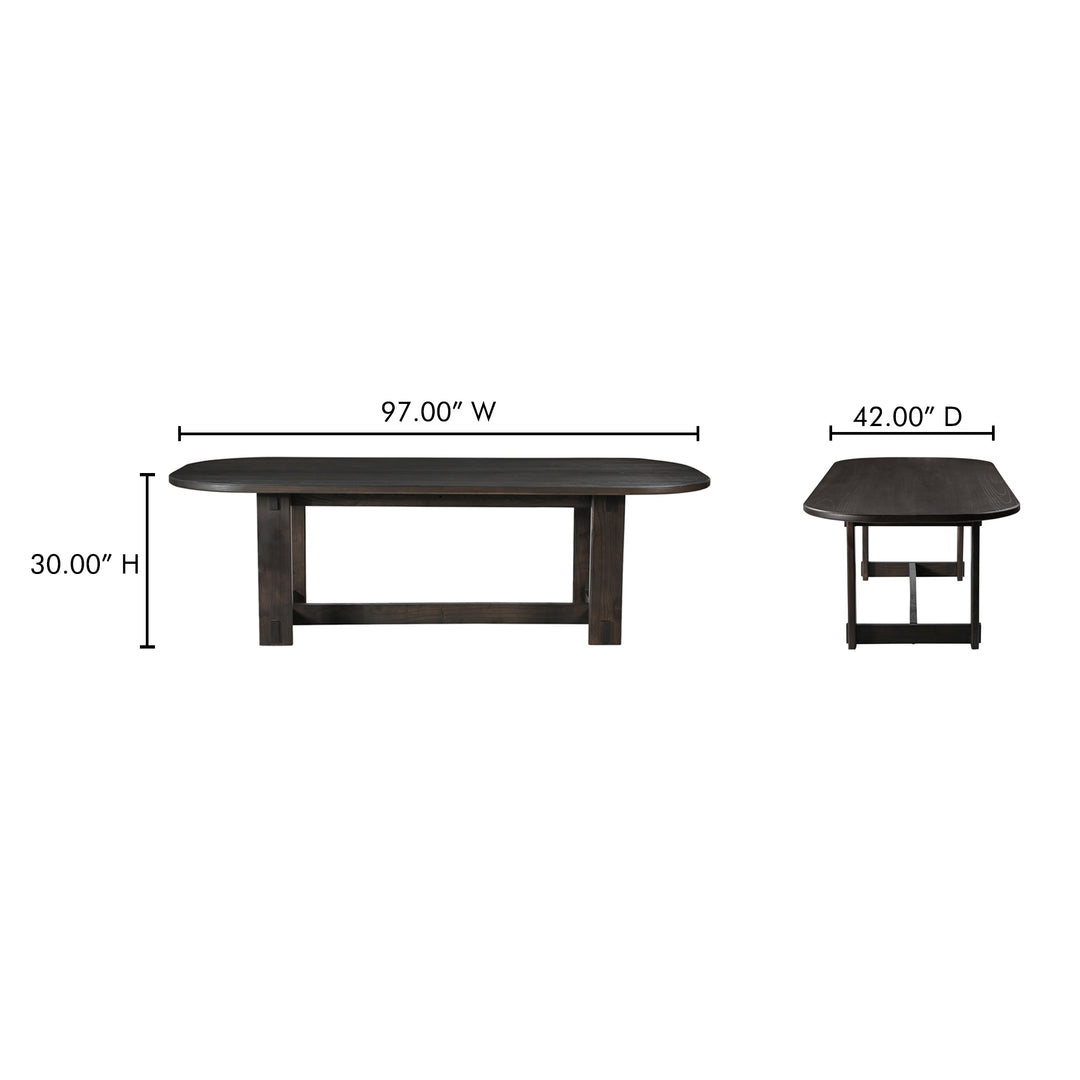 Elegant Oval Solid Wood Dining Table