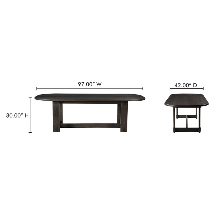 Elegant Oval Solid Wood Dining Table