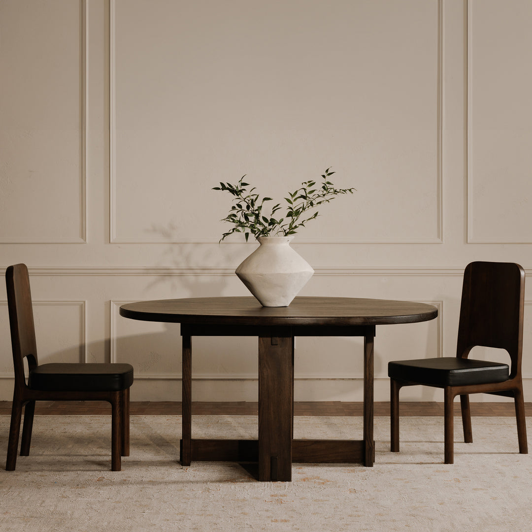 Timeless Neem Wood Oval Dining Table