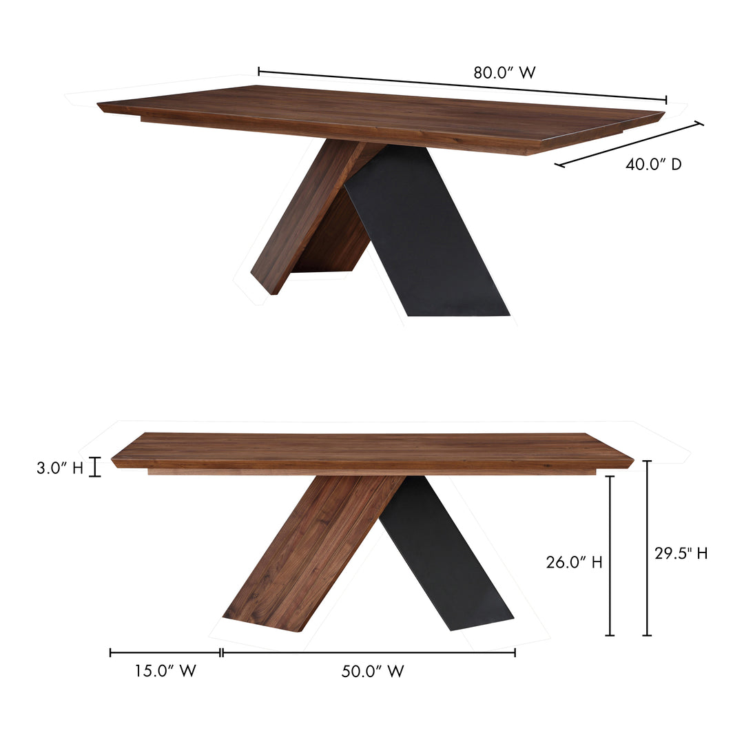 Modern Solid Walnut Gathering Table