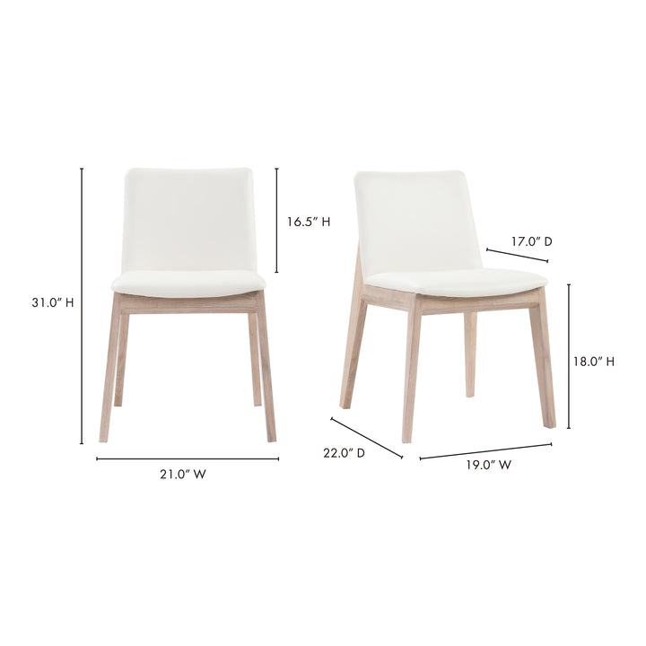 Zenith Oak Dining Chair Set of Two - Grey