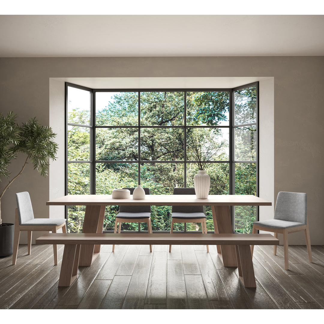 Zenith Oak Dining Chair Set of Two - Grey