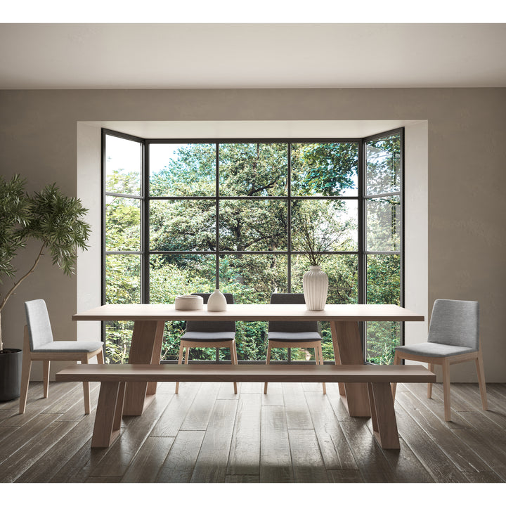 Zenith Oak Dining Chair Set of Two - Grey