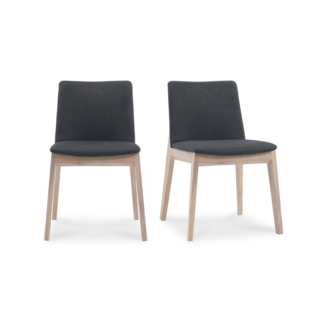Zenith Oak Dining Chair Set of Two - Grey