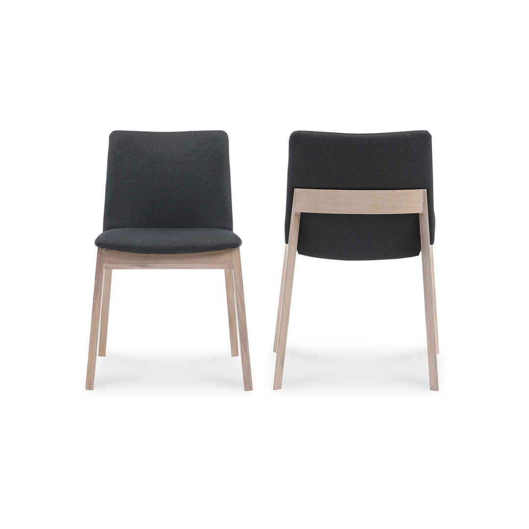 Zenith Oak Dining Chair Set of Two - Grey