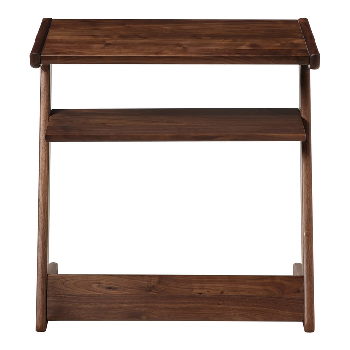 Zen Minimalist Walnut Accent Table