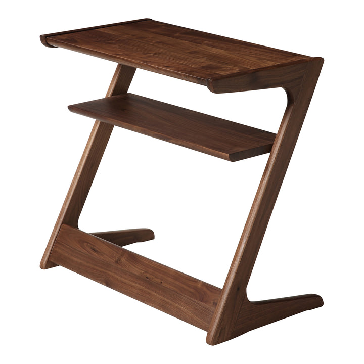 Zen Minimalist Walnut Accent Table