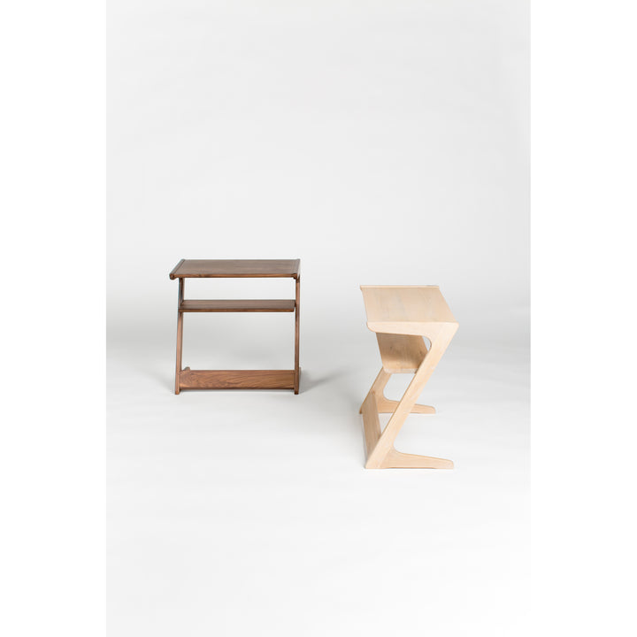 Zen Minimalist Walnut Accent Table