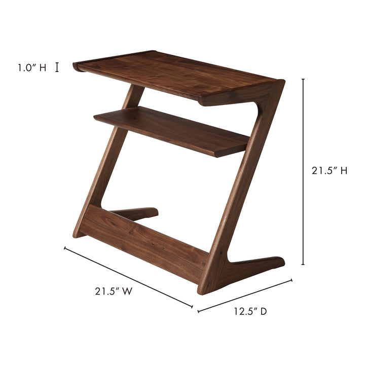 Zen Minimalist Walnut Accent Table