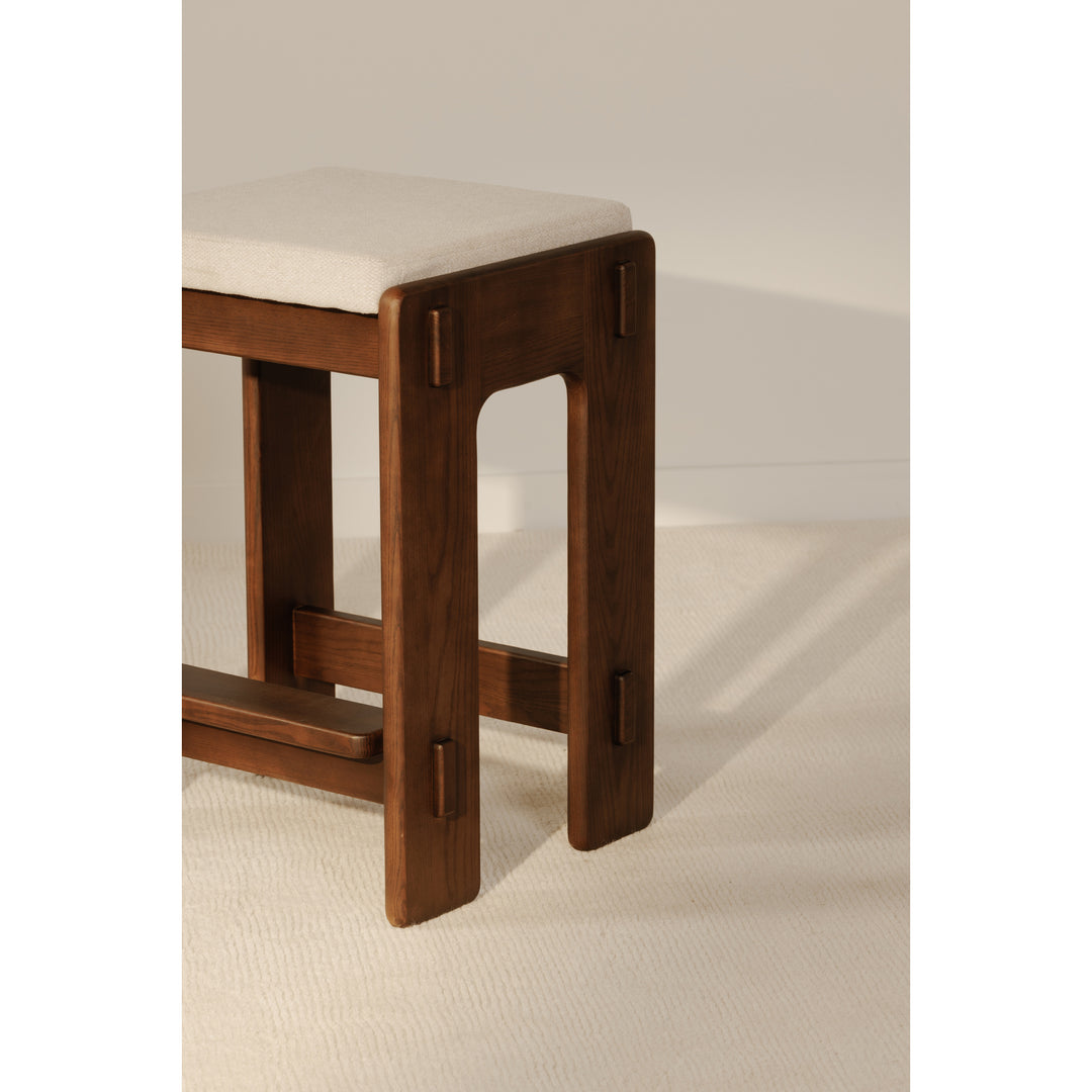 Okinawa-Inspired Walnut Leg Stool
