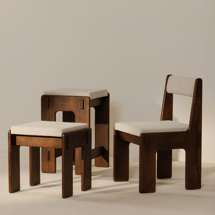 Okinawa-Inspired Walnut Leg Stool