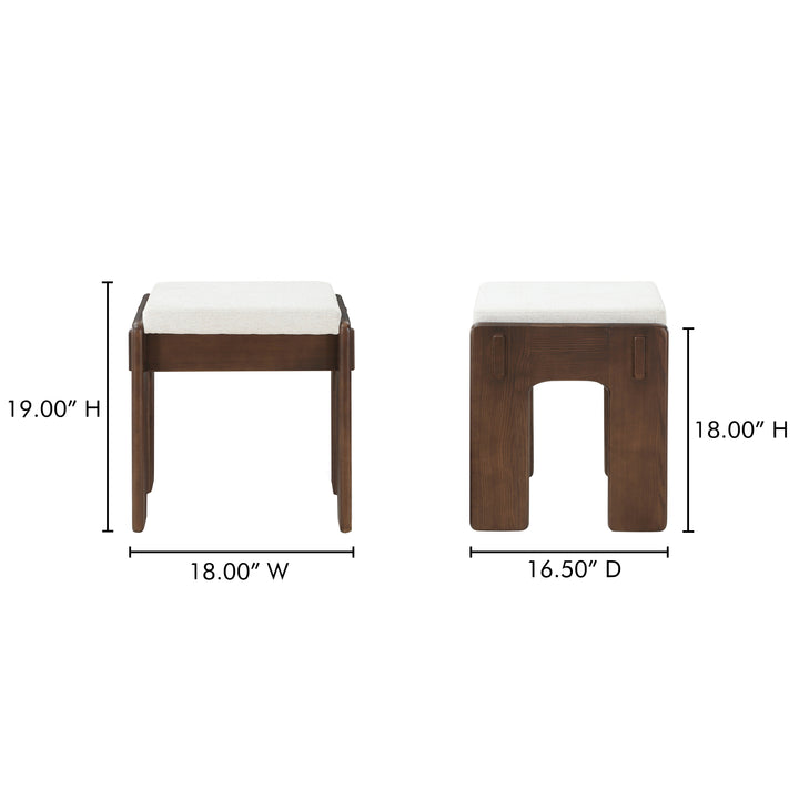 Okinawa-Inspired Walnut Leg Stool