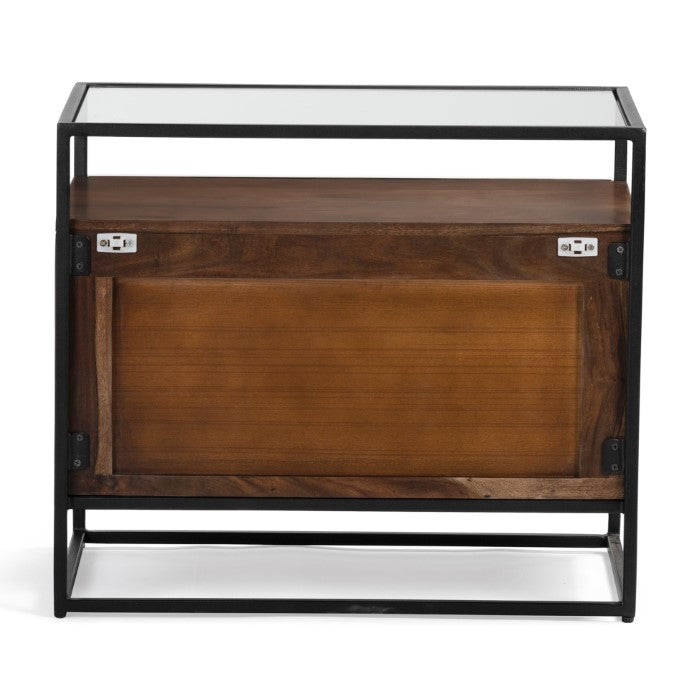 Vintage-Inspired Solid Wood Bedside Unit