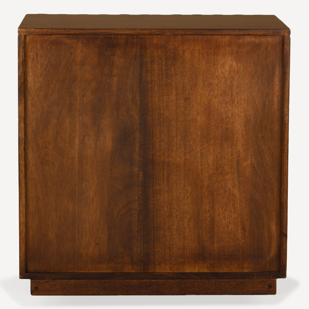 Geometric Groove Plantation-Grown Nightstand