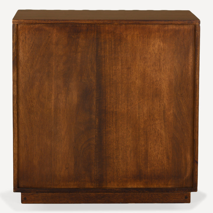 Geometric Groove Plantation-Grown Nightstand