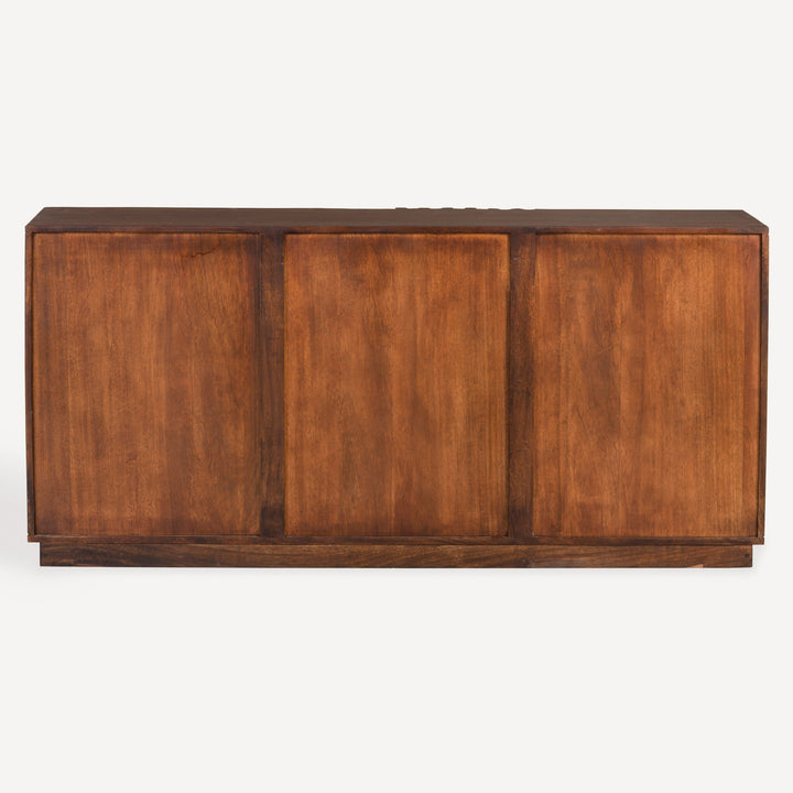 Geometric Pattern Geo-Dresser: Sleek Hardwood Design