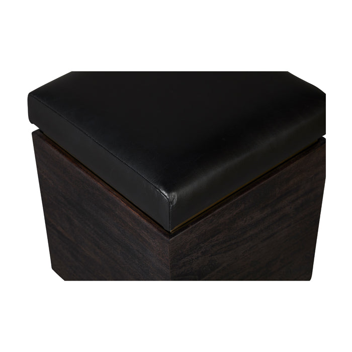 Acacia Root Storage Stool - Ebony Finish