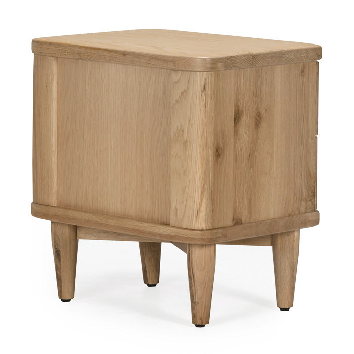 Elegant Oak Bedside Table - Timeless Grace