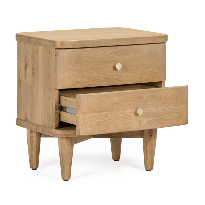 Elegant Oak Bedside Table - Timeless Grace
