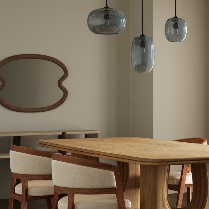 Whimsical Twist Walnut Wall Mirror