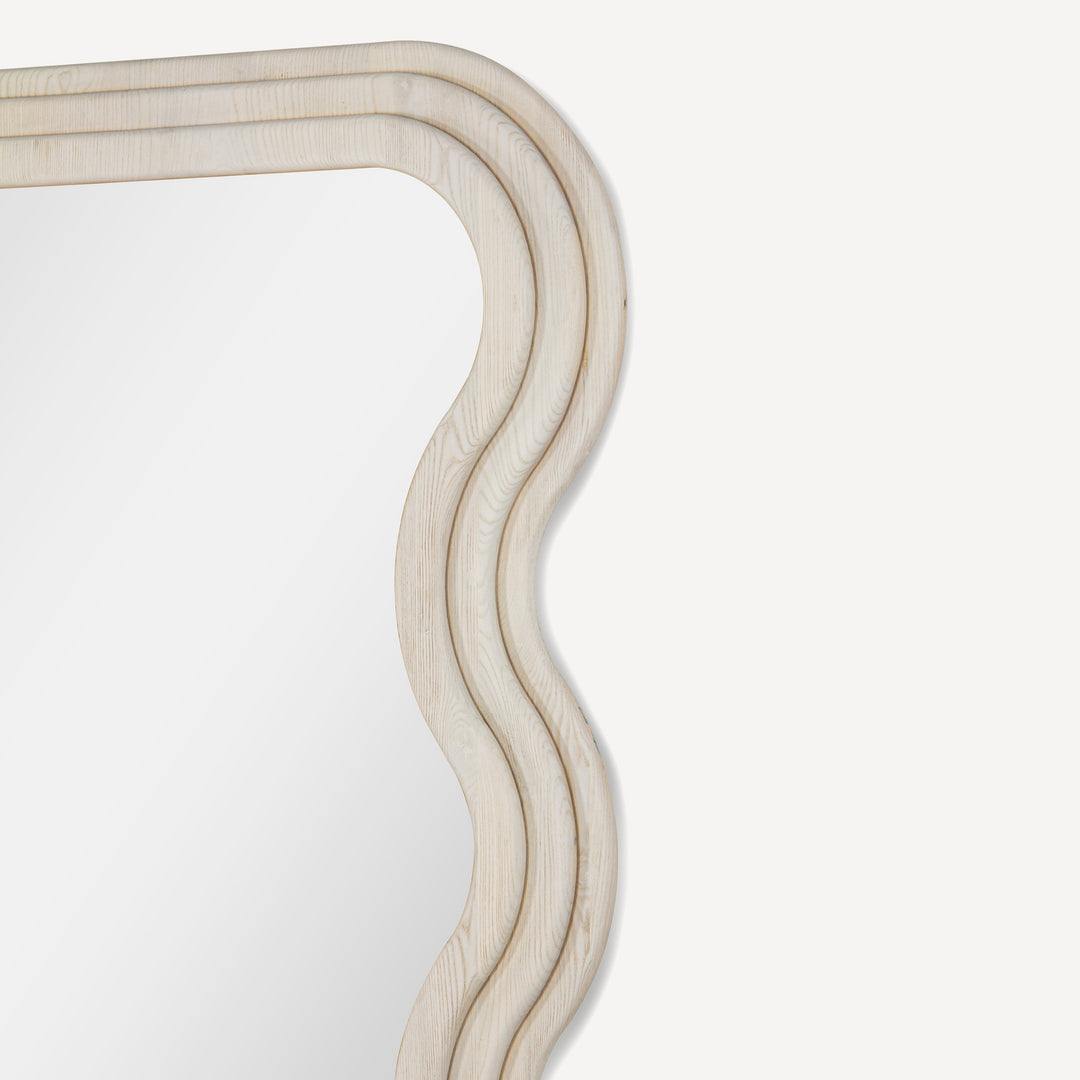 Whimsical Wave Oak Floor Reflector