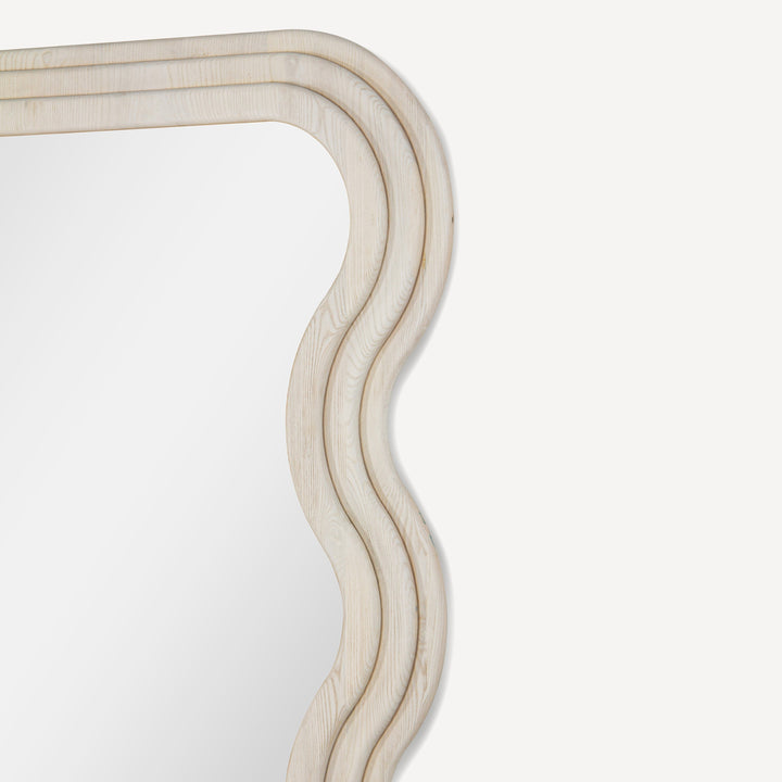 Whimsical Wave Oak Floor Reflector