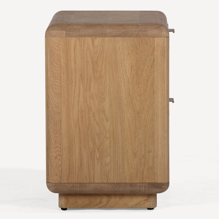 Whispering Waves Solid Wood Bedside Chest