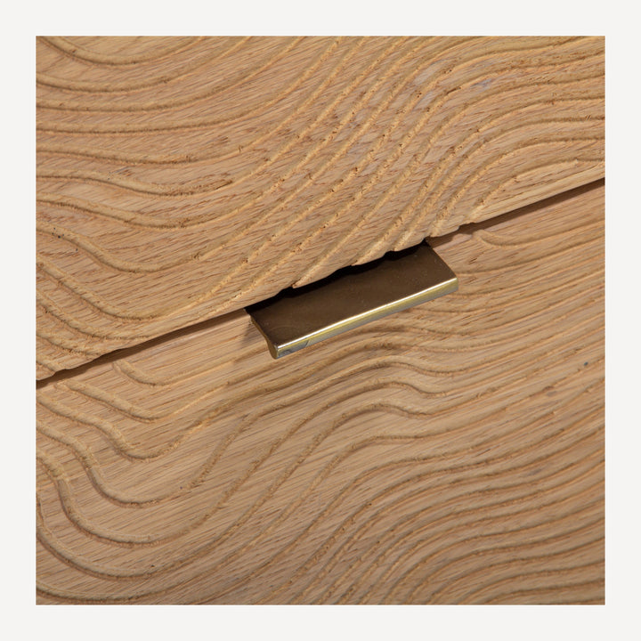 Whispering Waves Solid Wood Bedside Chest