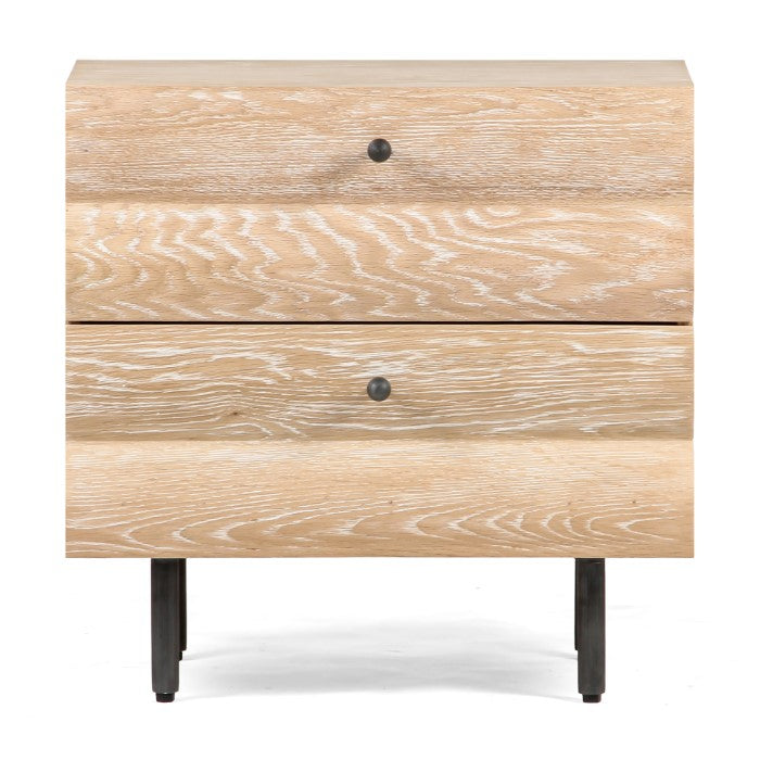 Solstice Curve Modern Oak Nightstand