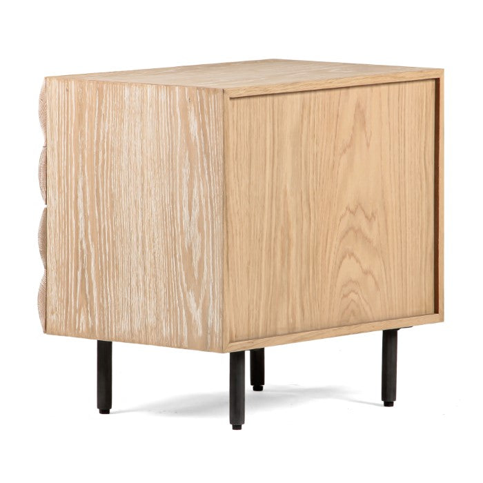 Solstice Curve Modern Oak Nightstand