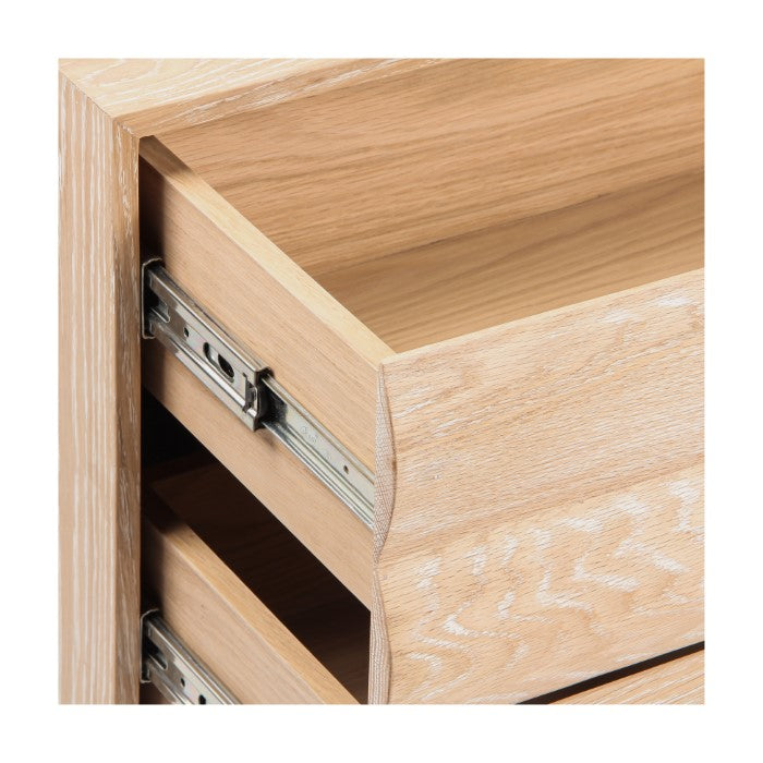 Solstice Curve Modern Oak Nightstand