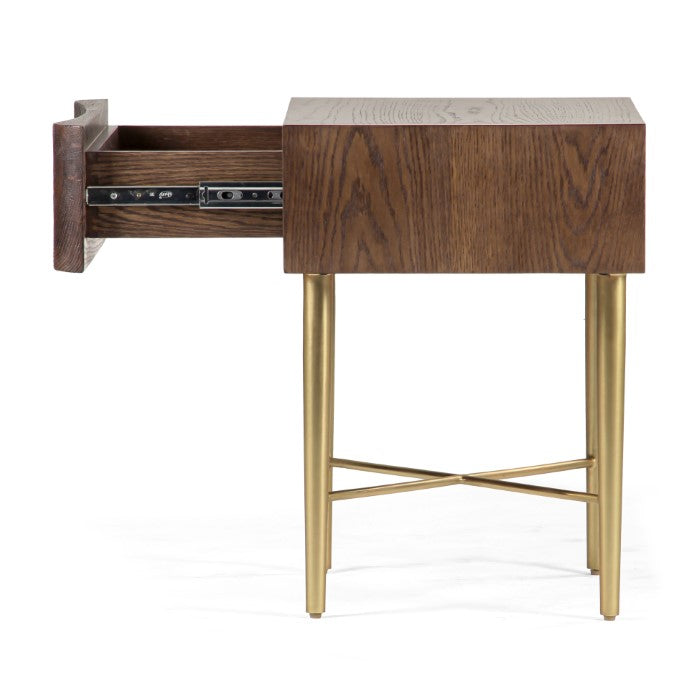 Chic Contemporary Solid Oak Side Table