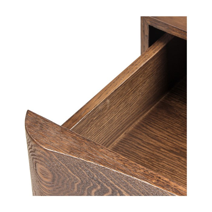 Chic Contemporary Solid Oak Side Table