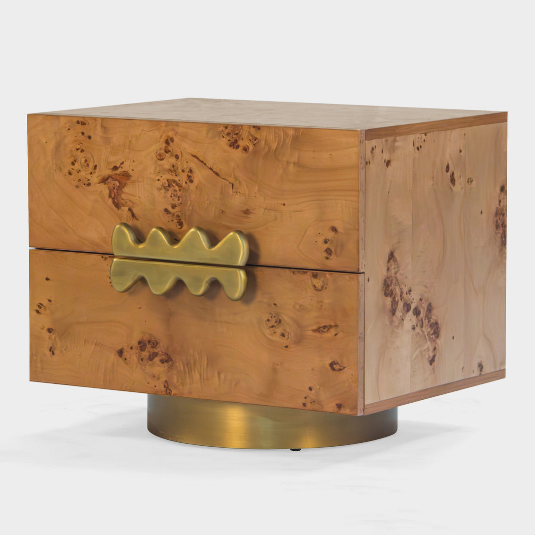 Artisanal Sculptural Woodside Nightstand