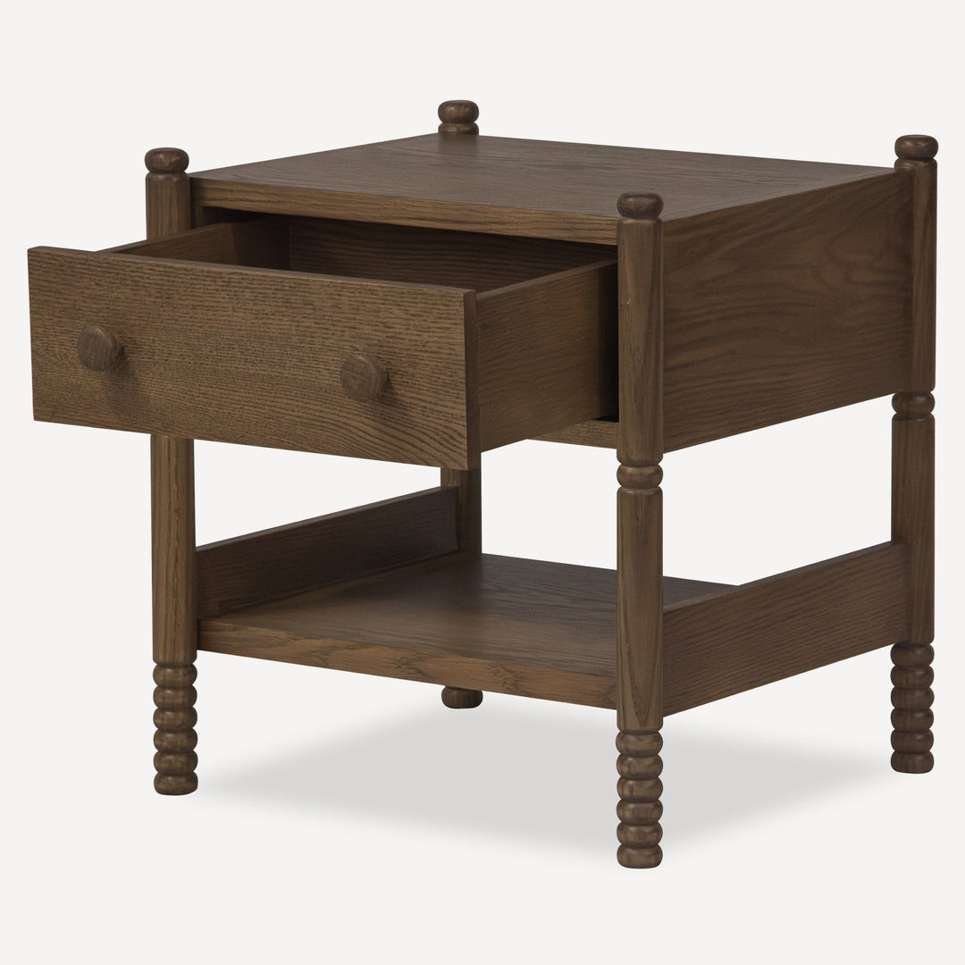 Modern Vintage Oak Nook Nightstand