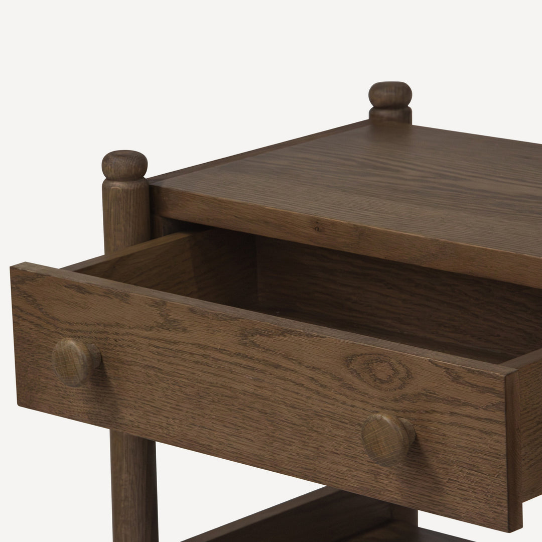 Modern Vintage Oak Nook Nightstand