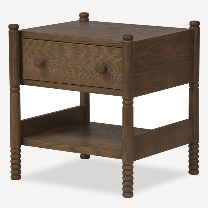 Modern Vintage Oak Nook Nightstand