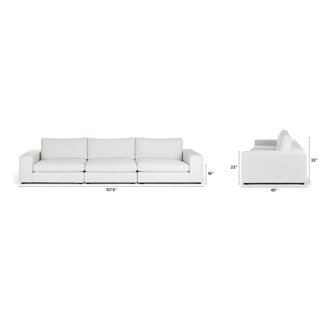 Beta 137" Modular Sofa - Quartz White