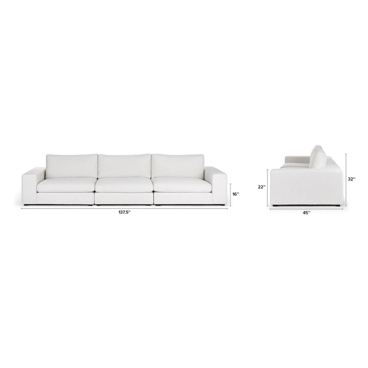 Beta 137" Modular Sofa - Quartz White