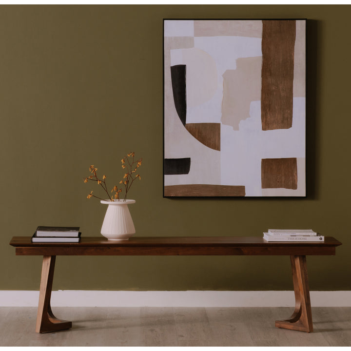 Modern Solid Walnut Home Glide Bench