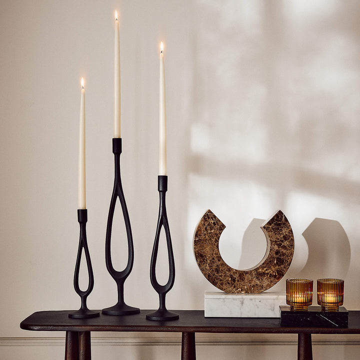 Ezra Amber Glass Tealight Candle Holder