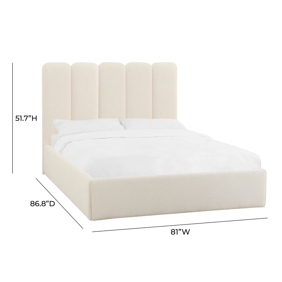 Alpani Cream Boucle Bed - King